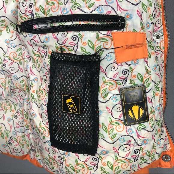 SUNICE Goose Down Puffer Jacket Coat Size 8 Full Zip Thumbhole Sleeve Inner Hood - Picture 10 of 16